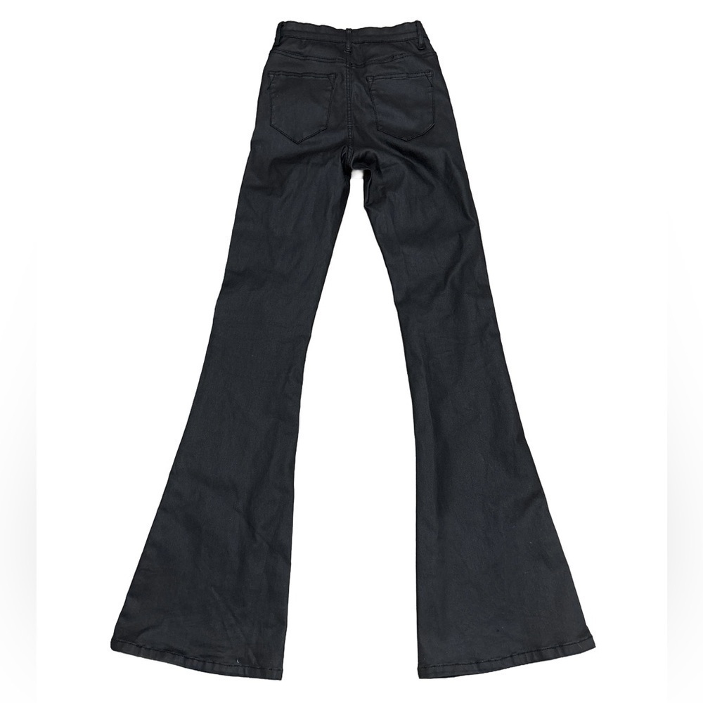 Edikted Luna Faux Leather Y2K 90s Black Flare Pants Women’s XS - Picture 4 of 10